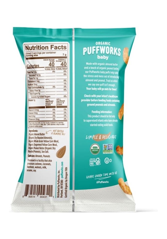 Puffworks Baby Organic Almond Butter Puffs - Image 2